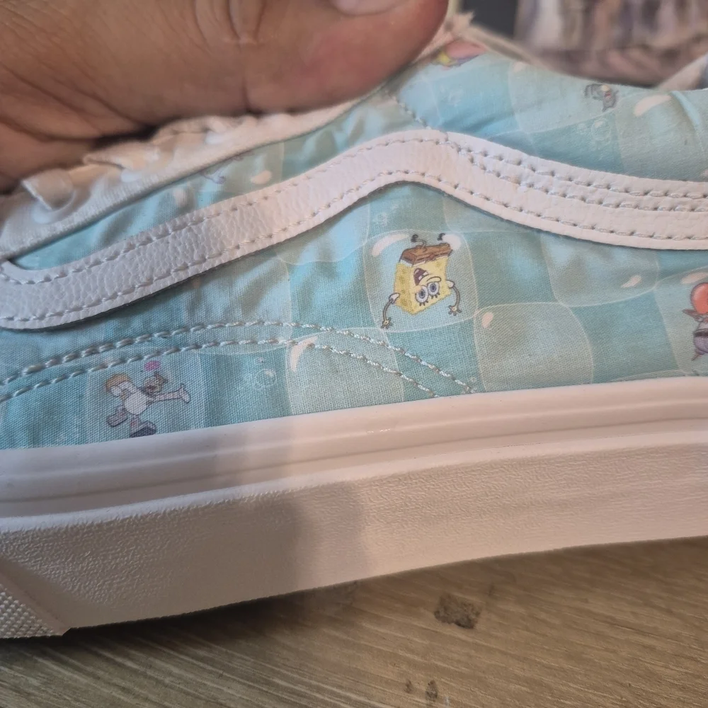 Vans Aqua and White Women's Sneakers